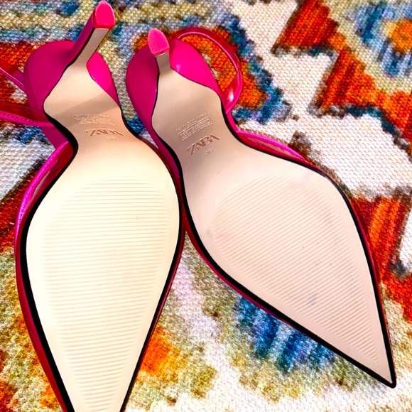 NWOT HOT PINK ZARA PUMPS - Picture 4 of 6